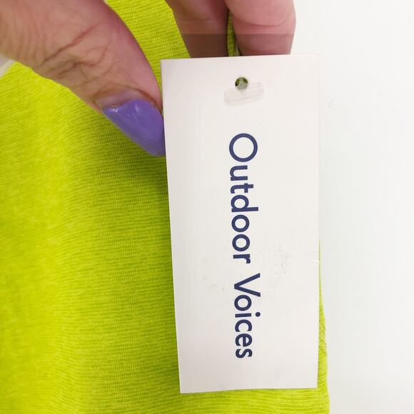 OUTDOOR VOICES Warmup 5" Shorts XS Bubblegum Pink Green Blue Colorblock NWT - Picture 11 of 12